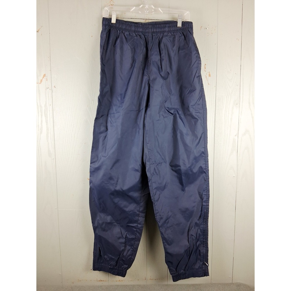 Vintage Nike Track Pants Mens Large Blue Nylon 90s Windbreaker‎ Swoosh Baggy